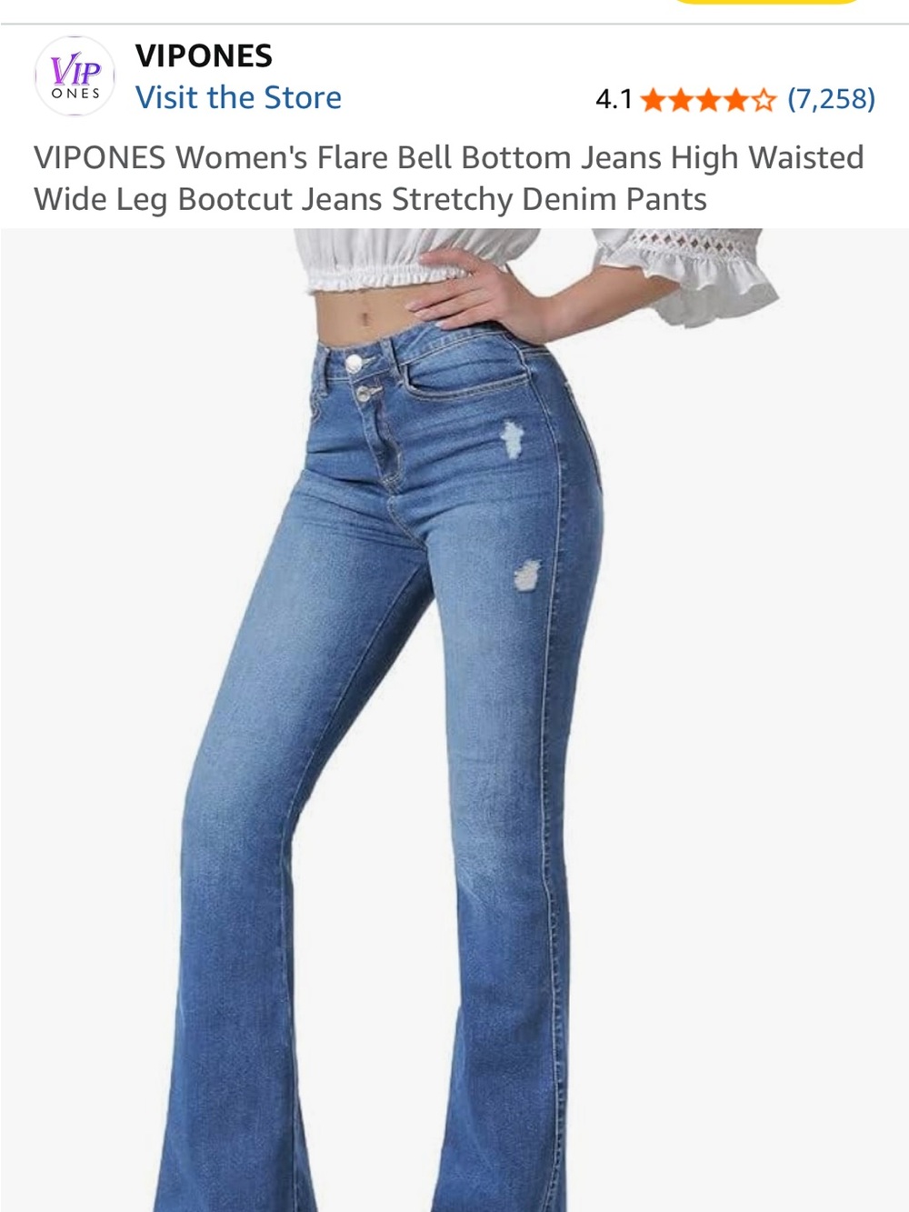 Flying Banana High-Rise Flare Jeans in Medium Blue - Women - Picture 5 of 5